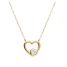 Collier coeur plaqué